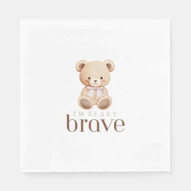Guardanapo De Papel beary brave childhood cancer sick kids cute  (Frente)