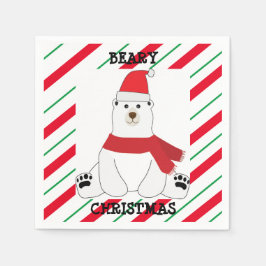 Guardanapo De Papel Beary Christmas Party Napkins