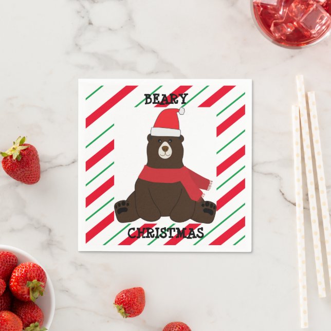 Guardanapo De Papel Beary Felry Christmas Party Napkin (Insitu)