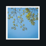 Guardanapo De Papel beautiful branch with green and yellow leaves hug<br><div class="desc">beautiful branch with green and yellow leaves hugging a clear blue sky . a great design fitting for artists and nature lovers who adore the sight of a beautiful blue sky hugging green and yellow plants and trees. it can also be given as a gift during happy occasions to your...</div>
