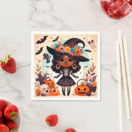 Guardanapo De Papel Beautiful little witch halloween party
