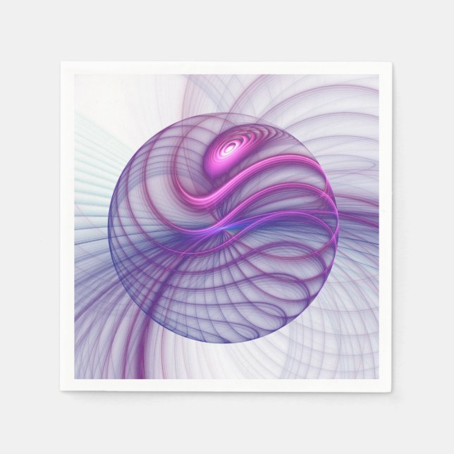 Guardanapo De Papel Beautiful Swing Modern Abstract Fractal Art Pink (Frente)