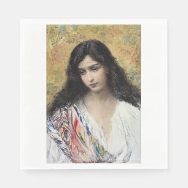 Guardanapo De Papel Beauty Russa (por Konstantin Makovsky) (Frente)