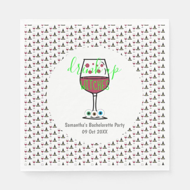 Guardanapo De Papel Beba bruxas em solteira de Halloween (Frente)