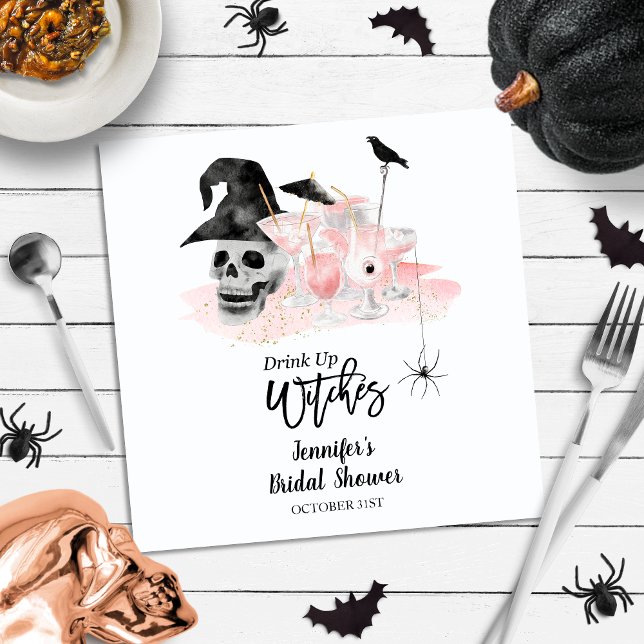 Guardanapo De Papel Beba Whitches Rosa Chá de panela Cocktail (Criador carregado)