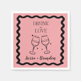 Guardanapo De Papel Bebado Apaixonado Casamento Personalizado Napkins 