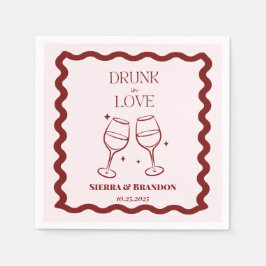 Guardanapo De Papel Bebado Apaixonado Festa de casamento Personalizada