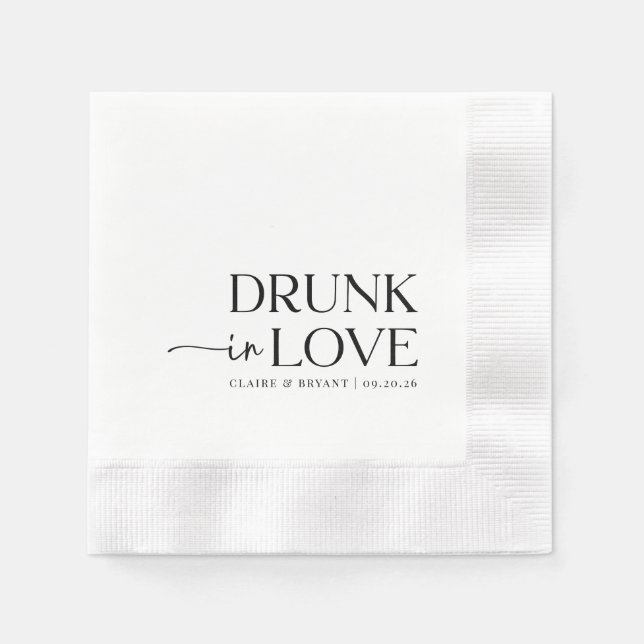 Guardanapo De Papel Bebado no Amor Casamento (Frente)