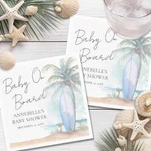 Guardanapo De Papel Bebê a Bordo Festa de Bebê na Praia