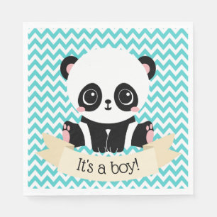 Guardanapo De Papel Bebê Adorável Panda Papel Chá de fraldas Azul N