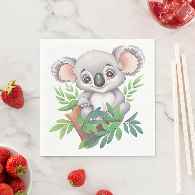 Guardanapo De Papel Bebê Adorável Urso Koala (Insitu)