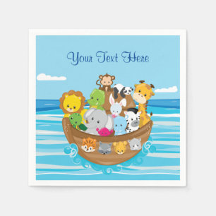 Guardanapo De Papel Bebê animais arca de Noah personalizado
