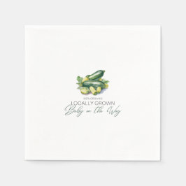 Guardanapo De Papel Bebê crescido localmente no caminho - Zucchini - V