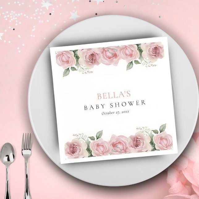 Guardanapo De Papel Bebê de Bloom Chá de fraldas Napkins (Criador carregado)