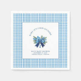 Guardanapo De Papel Bebê É Frio Fora do Chá de fraldas de inverno