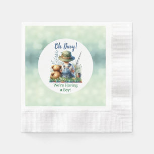 Guardanapo De Papel Bebê e Urso de Teddy   Chá de fraldas