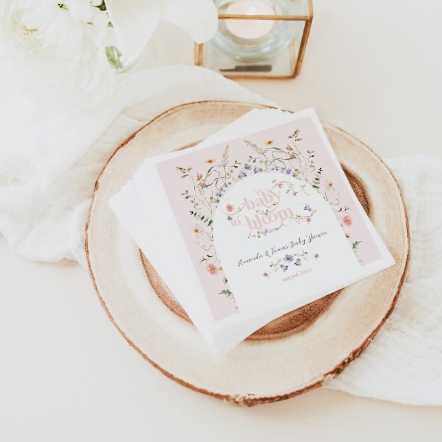 Guardanapo De Papel Bebê em Blogueiro Vestido Chá de fraldas Rosa (Criador carregado)