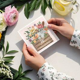 Guardanapo De Papel Bebê em Chá de fraldas de Borracha Floral de Madei