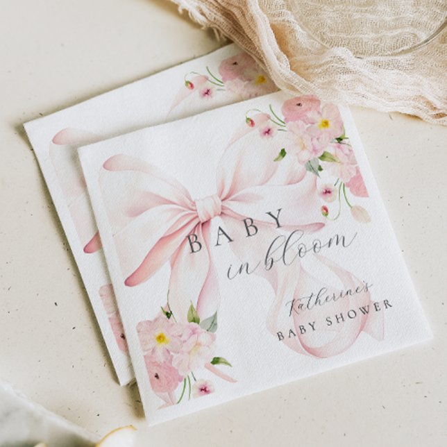 Guardanapo De Papel Bebê em Flor Rosa (Criador carregado)