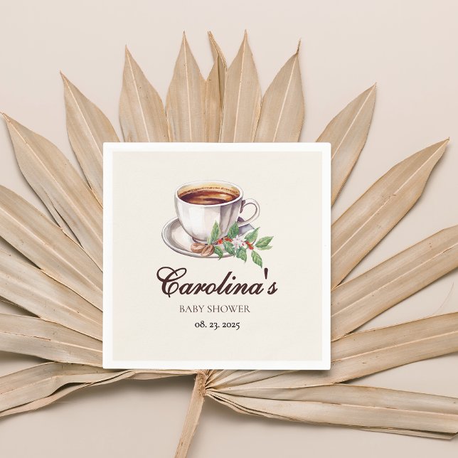 Guardanapo De Papel Bebê está criando Chá de fraldas marrom café (Criador carregado)