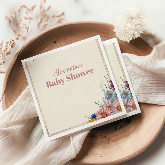 Guardanapo De Papel Bebê Floral Rosa Esbranquiçado em Sangue (Criador carregado)