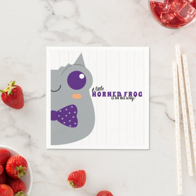 Guardanapo De Papel Bebê Menino Sapo Chifrudo Roxo Chás de Bebê (Insitu)