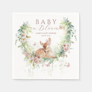 Guardanapo De Papel Bebê no Bloomland Woodland Floral Baby Chá