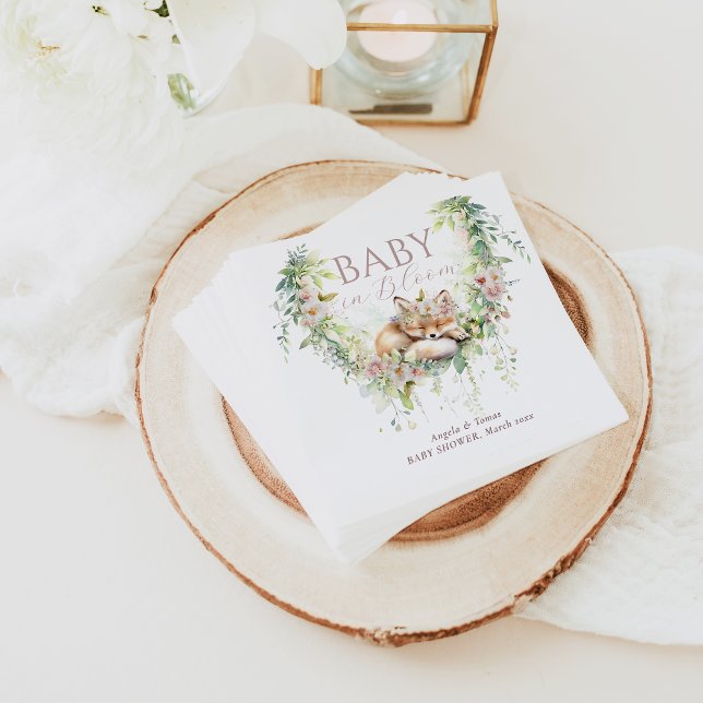 Guardanapo De Papel Bebê no Bloomland Woodland Floral Baby Chá (Criador carregado)