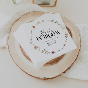 Guardanapo De Papel Bebê no chá de fraldas de flor selvagem florescent