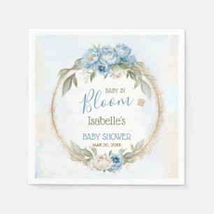 Guardanapo De Papel Bebê No Chá de fraldas De Menino Elegante Floral A