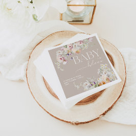 Guardanapo De Papel Bebê no Chá de fraldas de Primavera de Flor Selvag