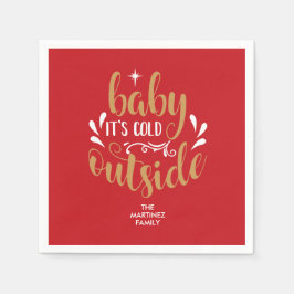 Guardanapo De Papel Bebê personalizado Está frio lá fora