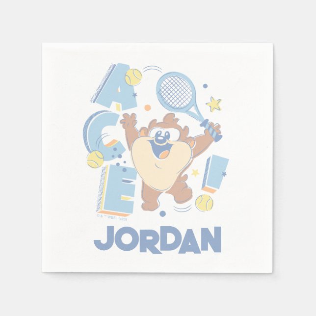 Guardanapo De Papel Bebê TAZ™ Tênis Ace! (Frente)