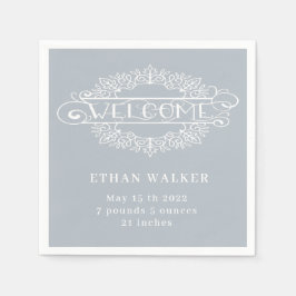 Guardanapo De Papel bebebebezinho, bebebezinho, monograma azul