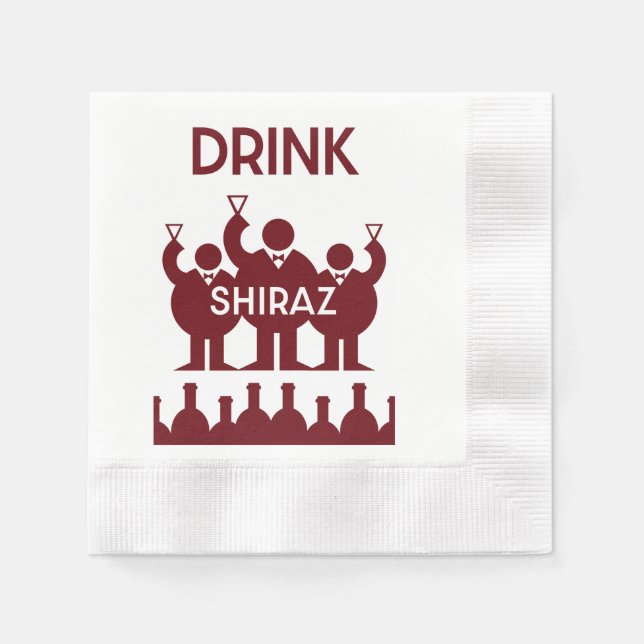 Guardanapo De Papel Bebedores de Vinho Shiraz (Frente)