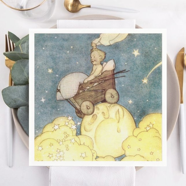 Guardanapo De Papel Bebês Aventuras com Papel Lua (Criador carregado)