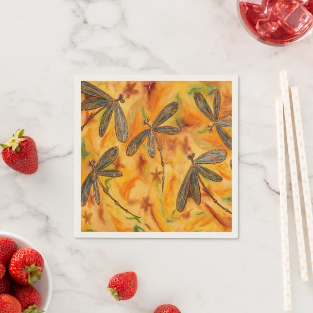 Guardanapo De Papel Bebida Aquecida De Dragonfly (Insitu)