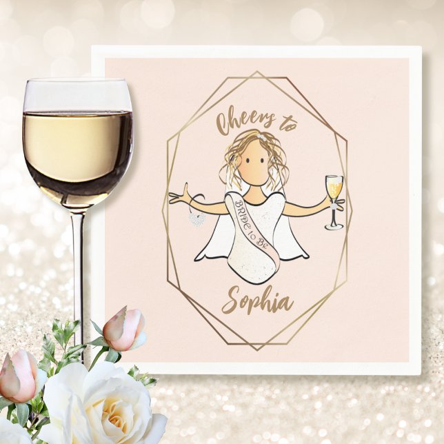 Guardanapo De Papel Bebida de Noiva Cocktail Festa de Casamento de Pap (Criador carregado)