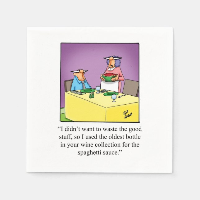 Guardanapo De Papel Bebida do Vinho, Coquetel Napkins (Frente)