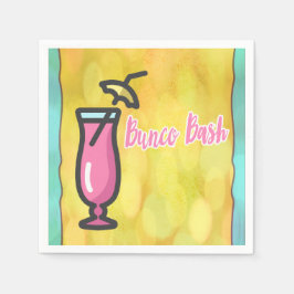 Guardanapo De Papel Bebida Rosa Bunco Bash Diversão Cocktail Napkin