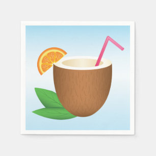 Guardanapo De Papel Bebida Tropical De Coco