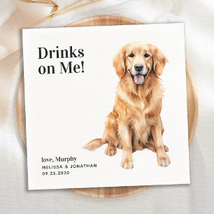 Guardanapo De Papel Bebidas Bonitas No Casamento De Cachorros De Pet D