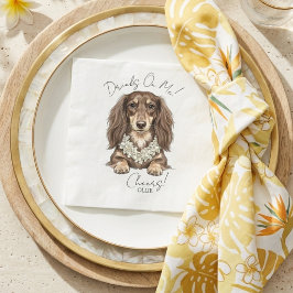 Guardanapo De Papel Bebidas de Casamento de Dachshund Tropical Por Min