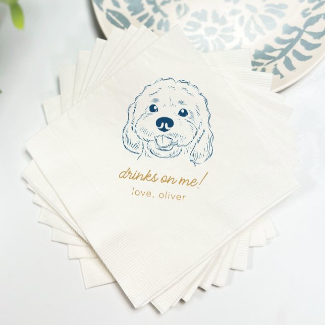 Guardanapo De Papel Bebidas do meu Casamento de Pet Napkins (Criador carregado)