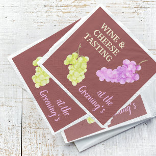 Guardanapo De Papel Bebidas do partido vinho e queijo fazem papel Nápo