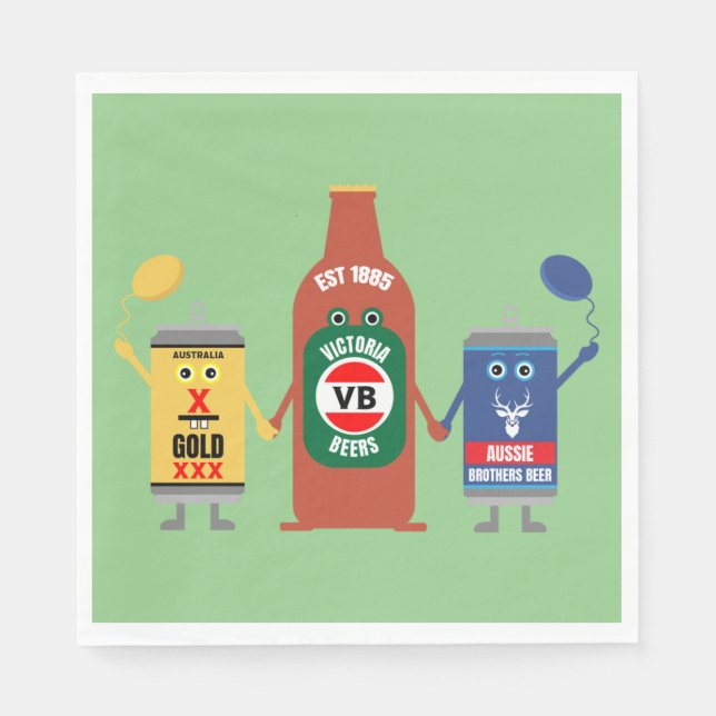 Guardanapo De Papel Bebidas E Bebidas Australianas (Frente)