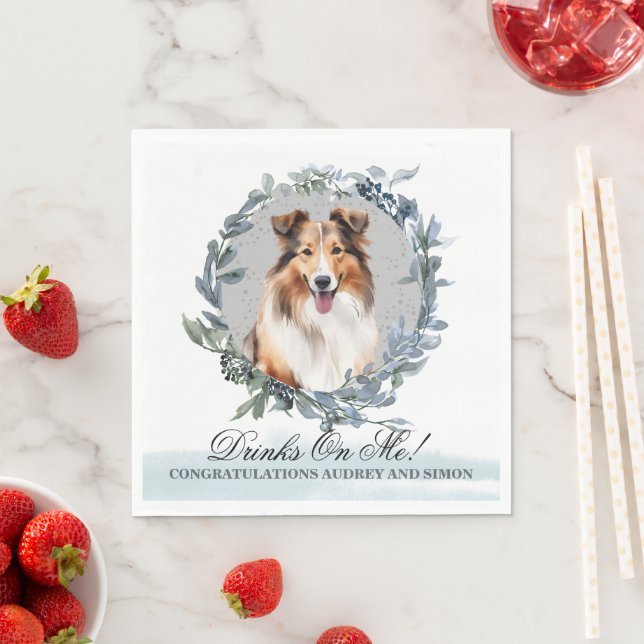 Guardanapo De Papel Bebidas Em Mim! Animais de estimação de casamento  (Insitu)