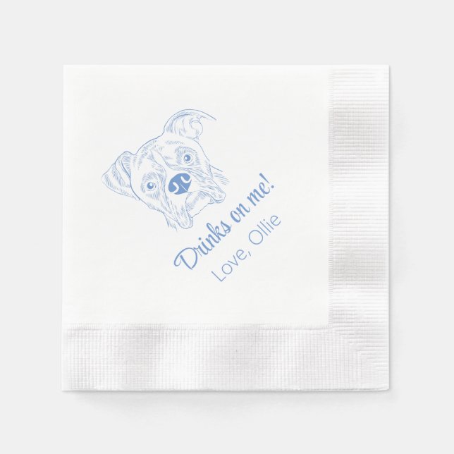 Guardanapo De Papel Bebidas em mim! Boxer Wedding Napkins (Frente)
