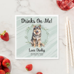 Guardanapo De Papel Bebidas em mim! Cão de Lapão Finlandês