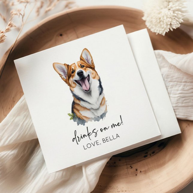 Guardanapo De Papel Bebidas Em Mim! Casamento de Animais de Companhia  (Criador carregado)